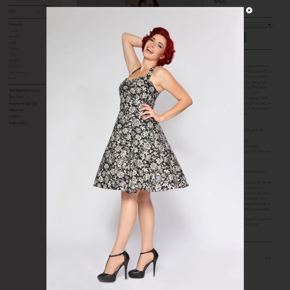New Modcloth Heartbof Haute retro black dress S